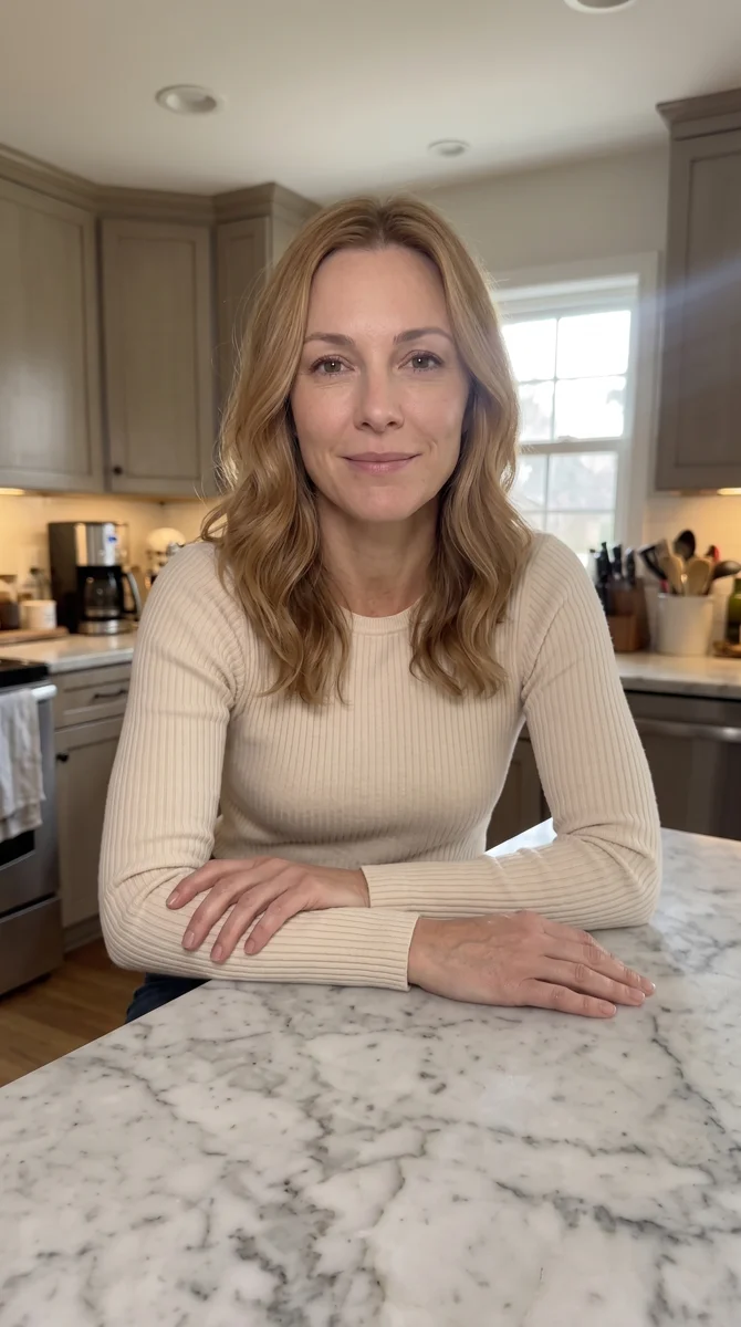 Claire Vance in kitchen